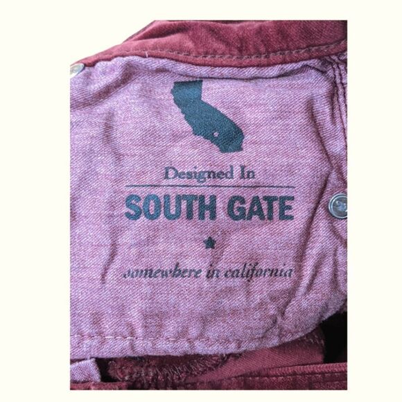 AG Adriano Goldschmied x Anthropologie Burgundy Suede Pants Size 26R - Picture 6 of 7